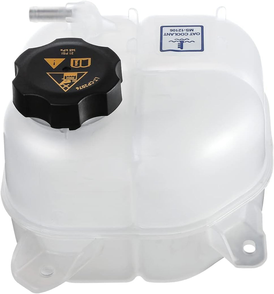 DAT AUTO PARTS Engine Coolant Recovery Bottle Overflow Reservoir Tank With Cap Replacement for 2014-2018 Jeep Cherokee 2015-2017 Chrysler 200 White...