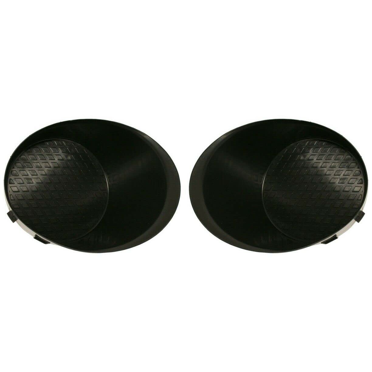 DAT AUTO PARTS Front Right Passenger & Left Driver Side Pair Bumper Fog Light Hole Cover Replacement for 2007-2013 Toyota Tundra Black Textured TO1...