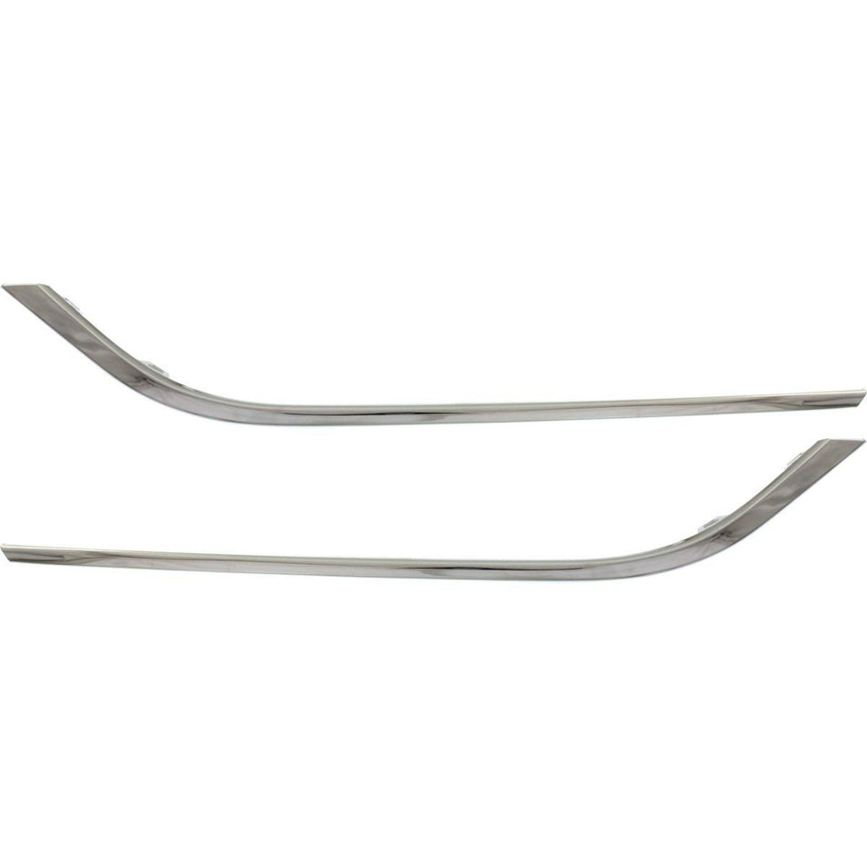 DAT AUTO PARTS FRONT BUMPER COVER MOLDING INSERT SET OF TWO REPLACEMENT FOR 12-15 VOLKSWAGEN PASSAT CHROME LEFT DRIVER AND RIGHT PASSENGER SIDE PAI...