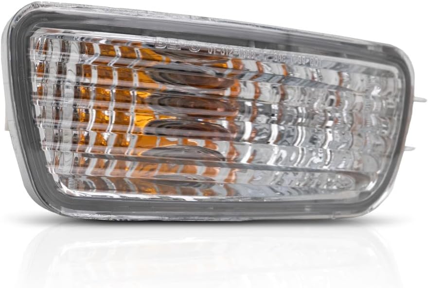 DAT AUTO PARTS Front Left Driver Side Turn Park Signal Light Housing Replacement For 2001-2004 Toyota Tacoma Pickup Trucks 2WD 4WD White Clear Lamp...
