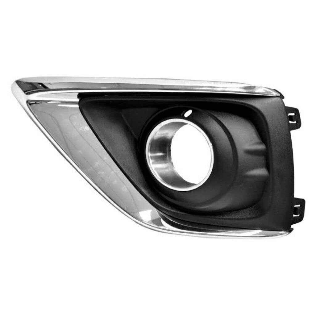 DAT AUTO PARTS Front Left Driver Side Fog Light Hole Bezel Cover Molding Bumper Insert Replacement For 2019 2020 Buick Envision Black Textured Plas...
