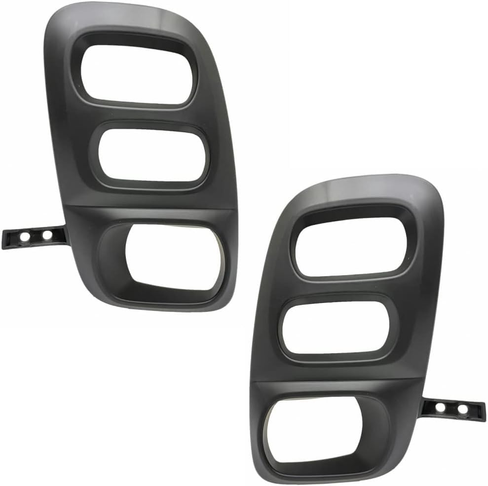 DAT AUTO PARTS Front Driver & Passenger Side Set Of 2 Bumper Fog Light Hole Bezel Lamp Cover Insert Pair Replacement For 2021-2024 Honda Odyssey EX...