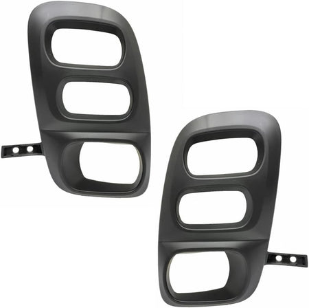 DAT AUTO PARTS Front Driver & Passenger Side Set Of 2 Bumper Fog Light Hole Bezel Lamp Cover Insert Pair Replacement For 2021-2024 Honda Odyssey EX...