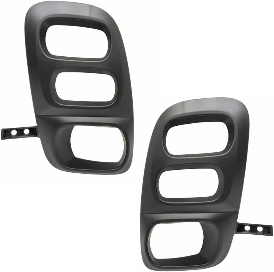 DAT AUTO PARTS Front Driver & Passenger Side Set Of 2 Bumper Fog Light Hole Bezel Lamp Cover Insert Pair Replacement For 2021-2024 Honda Odyssey EX...