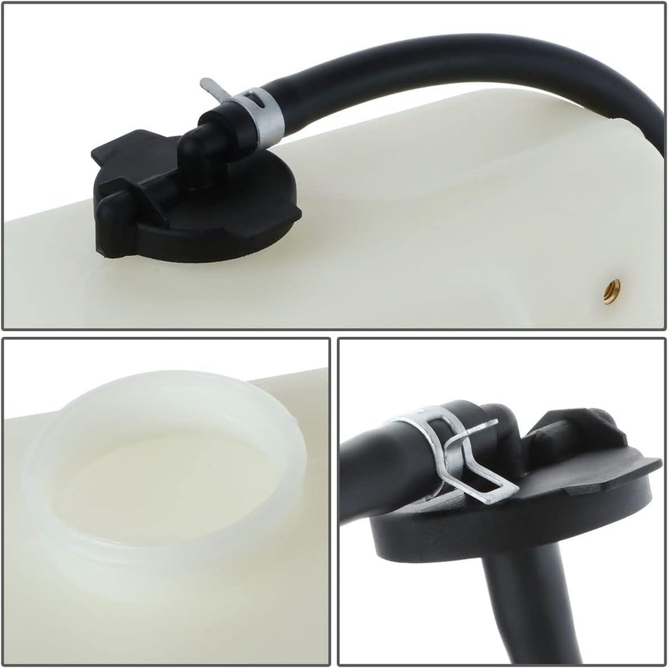 DAT AUTO PARTS Coolant Recovery Tank Radiator Overflow Bottle Reservoir with Cap Replacement for 2009-2014 Toyota Corolla Matrix White Textured Pla...
