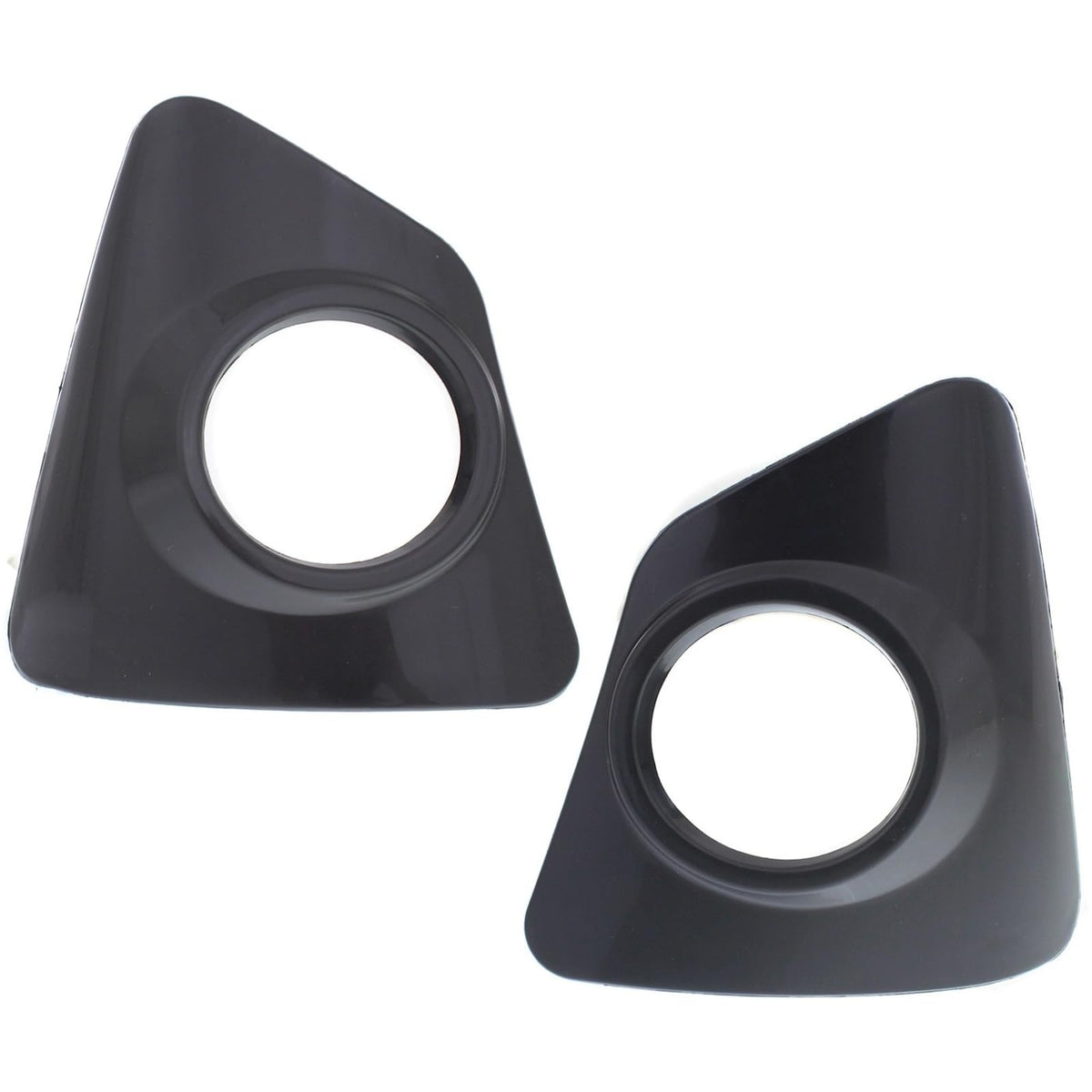 DAT AUTO PARTS Front Right Passenger & Left Driver Side Bumper Fog Light Bezel Cover Set of 2 Replacement For 2014 - 2016 Toyota Corolla Black Prim...