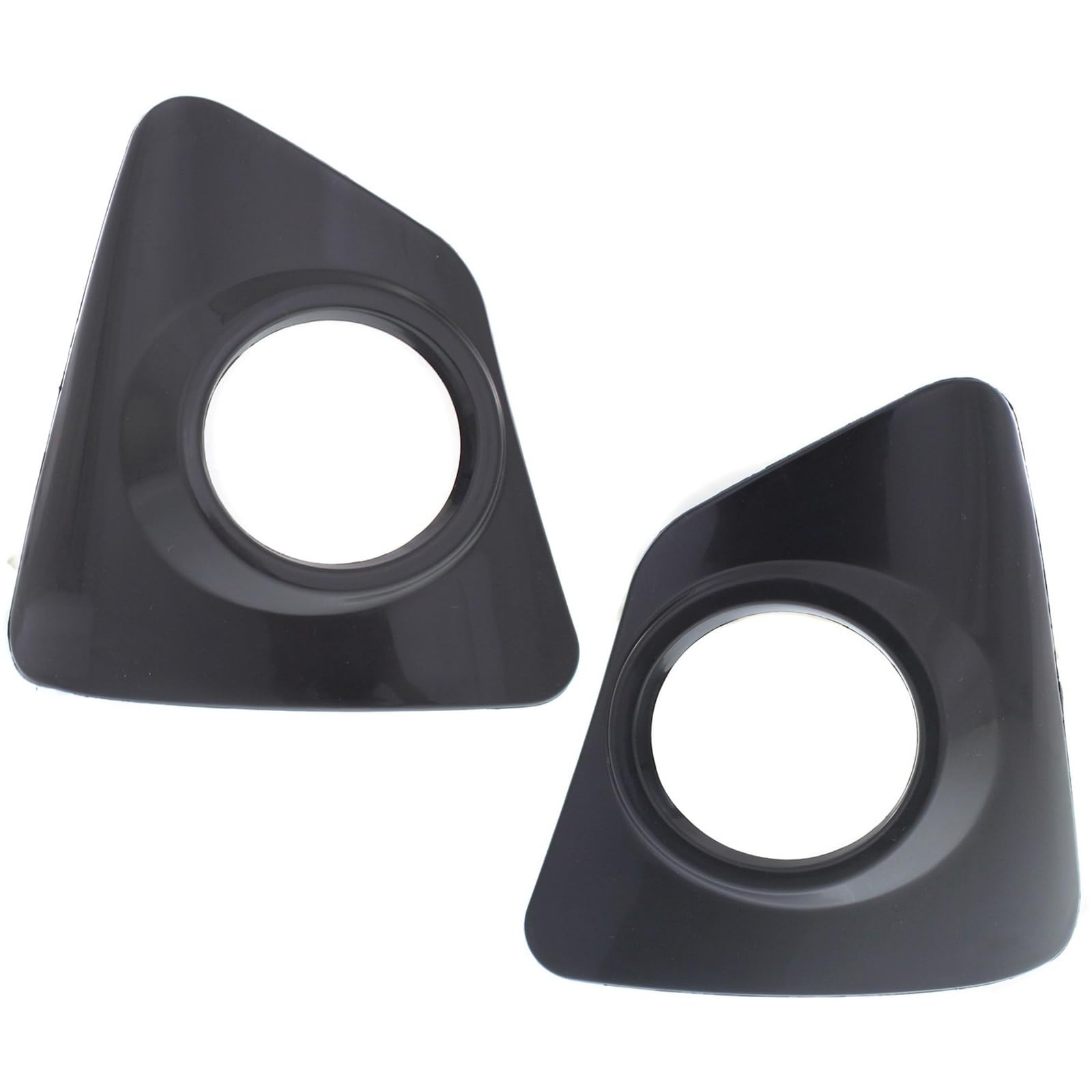 DAT AUTO PARTS Front Right Passenger & Left Driver Side Bumper Fog Light Bezel Cover Set of 2 Replacement For 2014 - 2016 Toyota Corolla Black Prim...