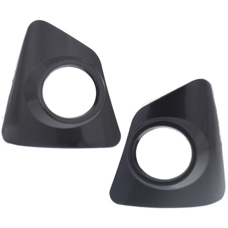 DAT AUTO PARTS Front Right Passenger & Left Driver Side Bumper Fog Light Bezel Cover Set of 2 Replacement For 2014 - 2016 Toyota Corolla Black Prim...