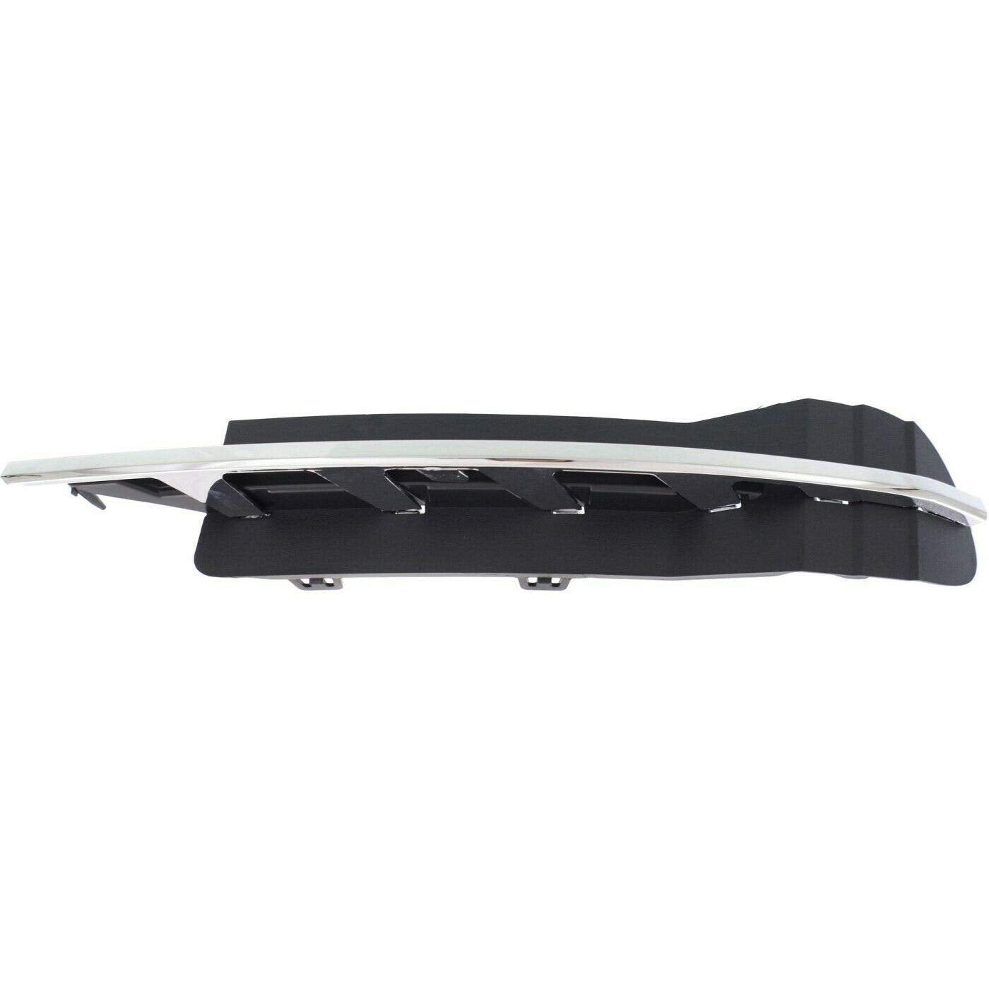 DAT AUTO PARTS Front Left Driver Side Fog Light Cover Lamp Hole Grille Molding Bumper Insert Replacement For 2008-2012 Chevrolet Malibu Black Textu...