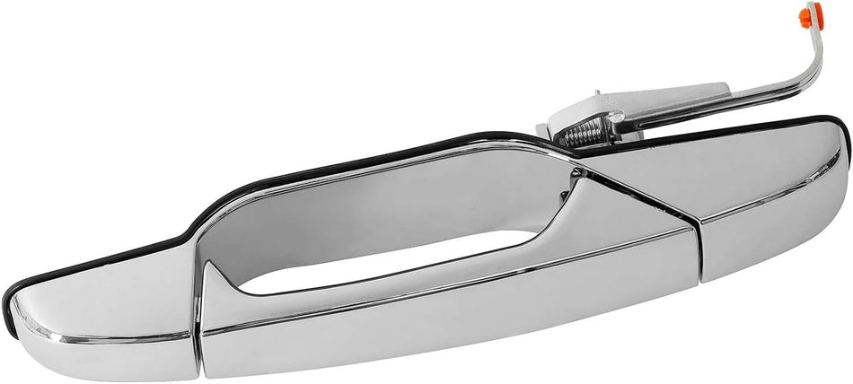 DAT AUTO PARTS Outside Rear Left Driver Side Exterior Door Handle Replacement For 2007-2013 Escalade Avalanche Silverado Tahoe Silver Chrome Plasti...