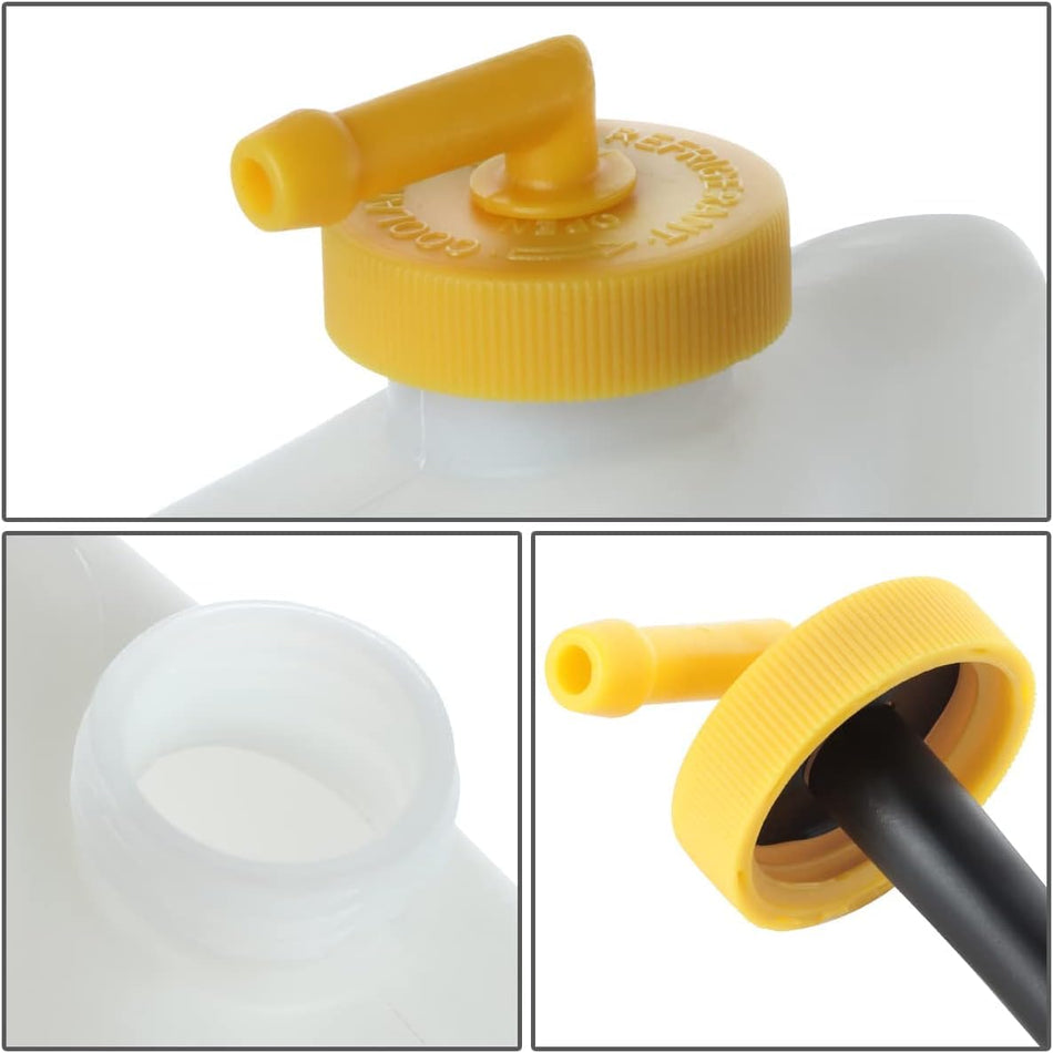 DAT AUTO PARTS Engine Coolant Recovery Plastic Bottle Reservoir Tank With Cap Overflow Replacement for 1994-1997 Honda Accord Sedan Coupe Wagon Whi...