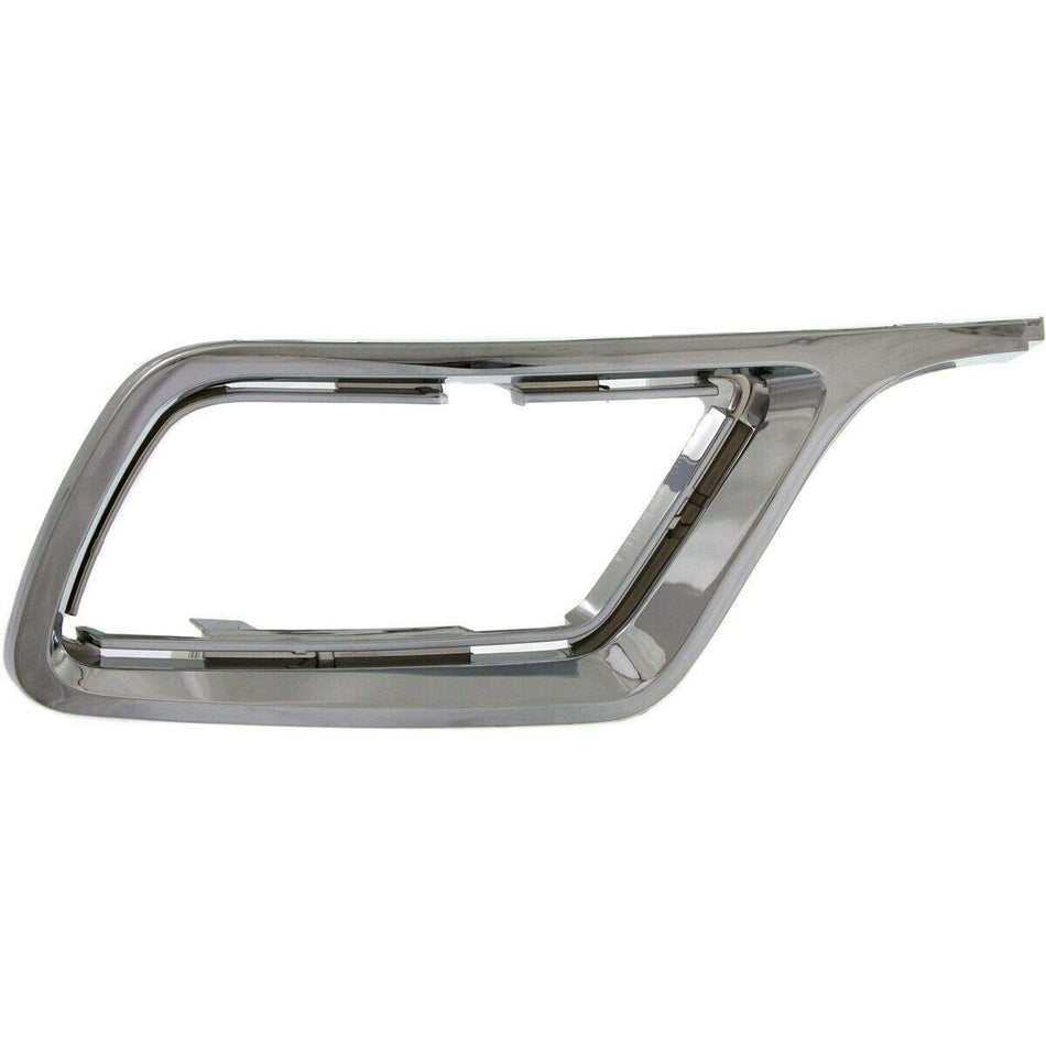 DAT AUTO PARTS Front Left Driver Side Fog Light Trim Molding Bumper Insert Replacement For 2010 2011 2012 Lincoln MKZ Chrome Silver Smooth Plastic ...