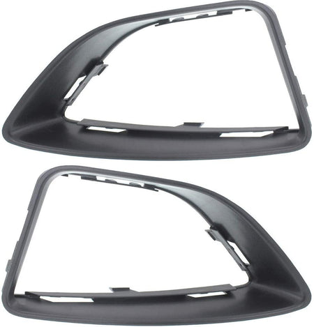 DAT AUTO PARTS Front Left Driver & Right Passenger Set Fog Light Cover Bezel Outer Trim Ring Replacement For 2010-2012 Ford Fusion S & SE Models Bl...