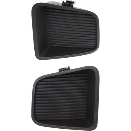 DAT AUTO PARTS Front Right Passenger & Left Driver Side Bumper Fog Light Bezel Cover Pair Set of 2 Replacement For 2014 - 2021 Toyota Tundra Black ...