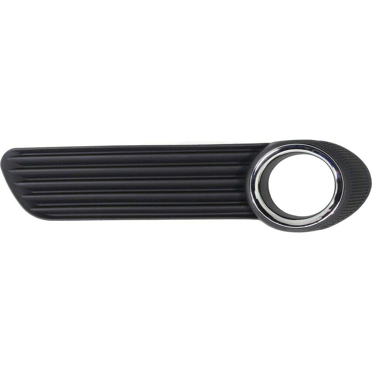 DAT AUTO PARTS Front Right Passenger Side Bumper Insert Fog Light Cover Trim Replacement for 2008-2010 Toyota Avalon Black Smooth W/Silver Ring TO1...