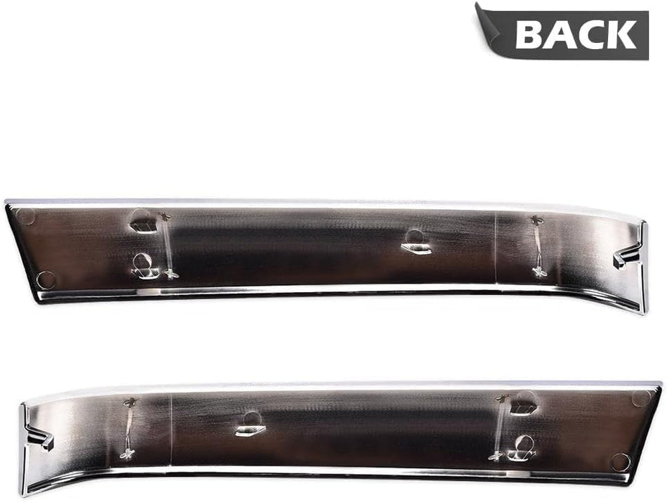 DAT AUTO PARTS Front Left Driver & Right Passenger Set Bumper Molding Split Center Bar Outer Wing Replacement For 2003-2006 Chevy Silverado 1500 35...