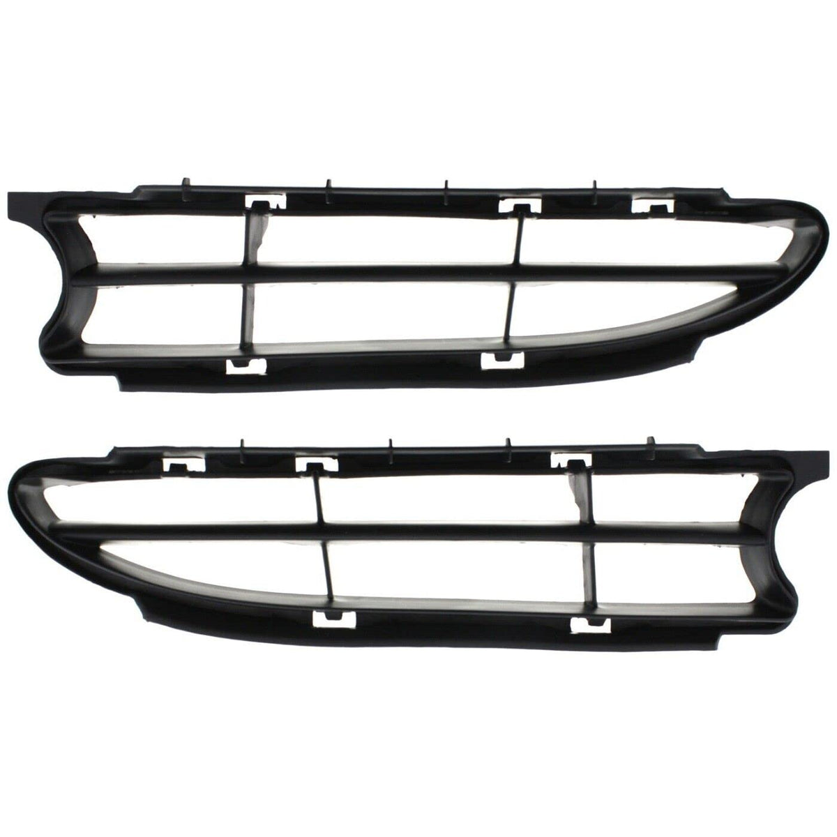 DAT AUTO PARTS Front Left Driver & Right Passenger Side Bumper Cover Insert Grille Set Of 2 Replacement For 1998 - 2000 Toyota Corolla Sedan Black ...