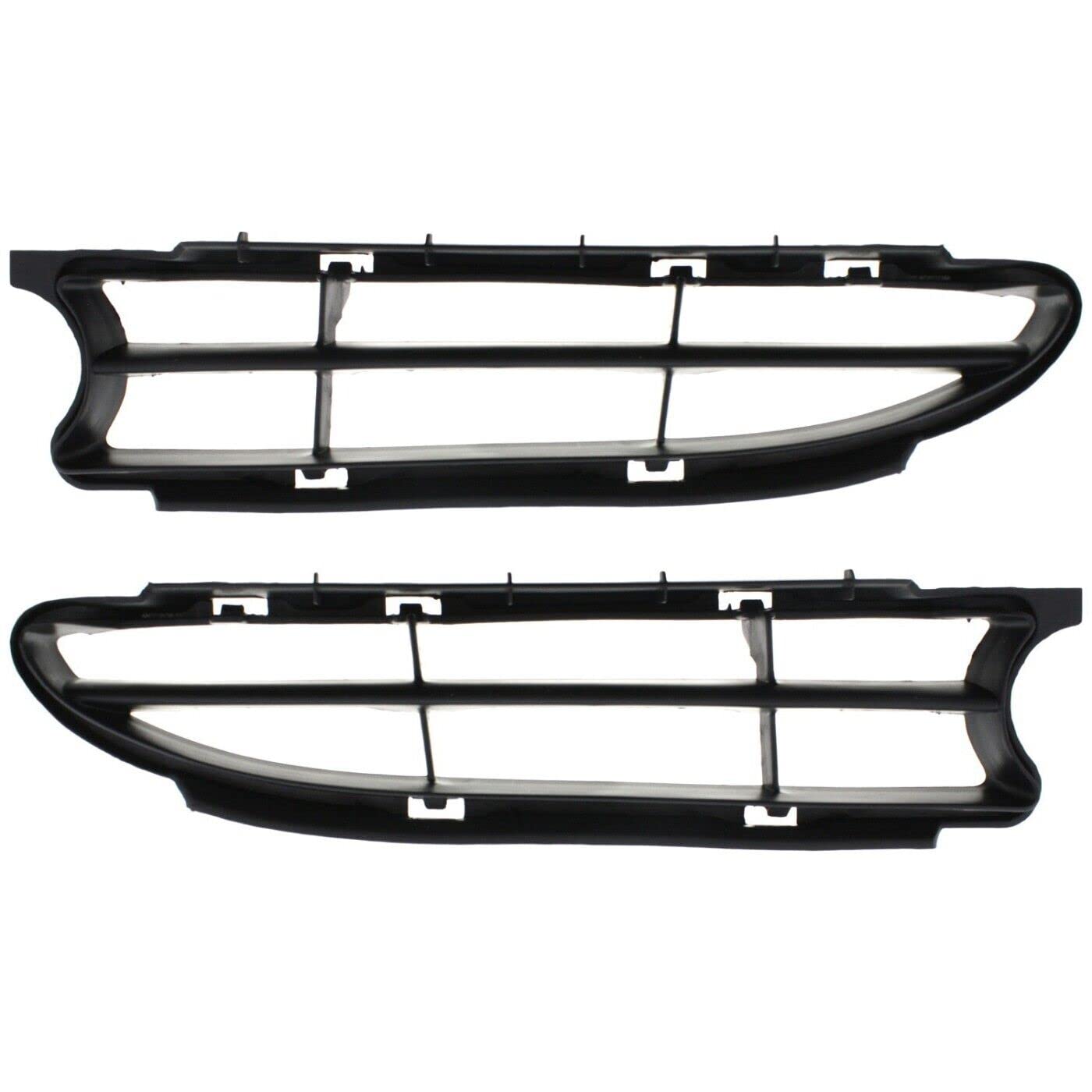 DAT AUTO PARTS Front Left Driver & Right Passenger Side Bumper Cover Insert Grille Set Of 2 Replacement For 1998 - 2000 Toyota Corolla Sedan Black ...