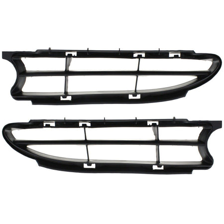 DAT AUTO PARTS Front Left Driver & Right Passenger Side Bumper Cover Insert Grille Set Of 2 Replacement For 1998 - 2000 Toyota Corolla Sedan Black ...