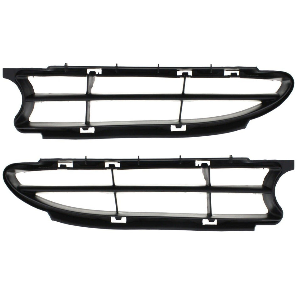 DAT AUTO PARTS Front Left Driver & Right Passenger Side Bumper Cover Insert Grille Set Of 2 Replacement For 1998 - 2000 Toyota Corolla Sedan Black ...