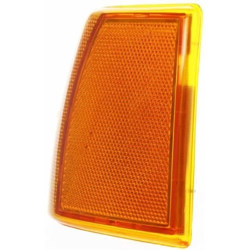 DAT AUTO PARTS Front Left Driver Side Signal Side Marker Light Lens Housing Assembly Reflector Replacement For 1991 - 1994 Ford Explorer Amber Lens...