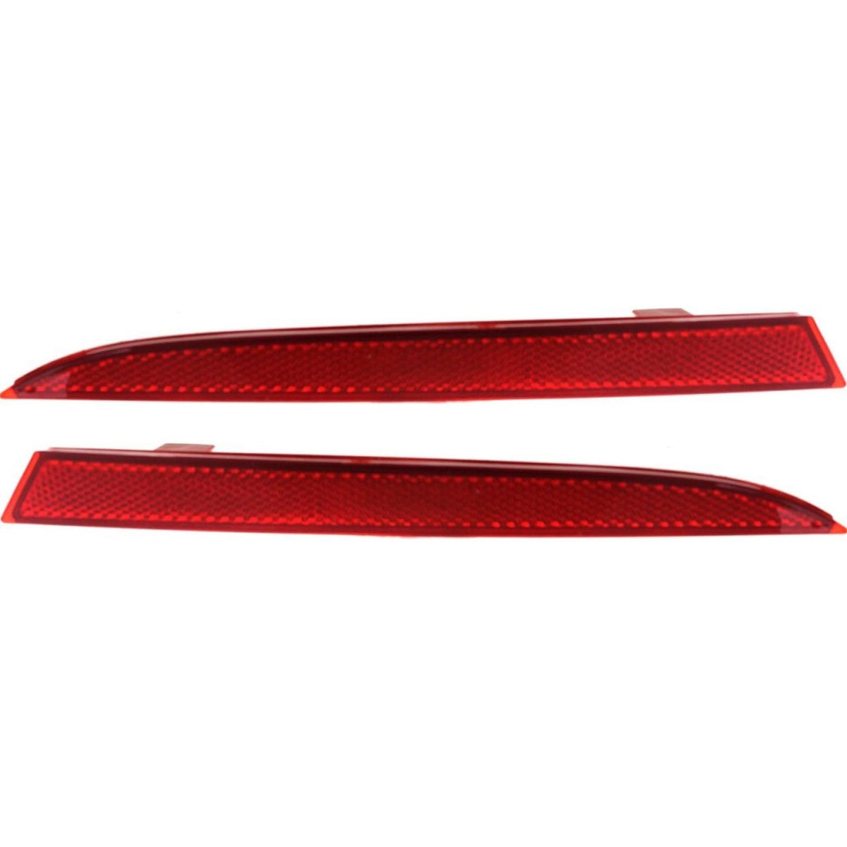 Rear Driver & Passenger Side, SET OF 2, Bumper Cover Reflector, Fits 2013-2015 Honda Accord Sedan, Except For Plug-in Models, Plastic Red Lense, HO...