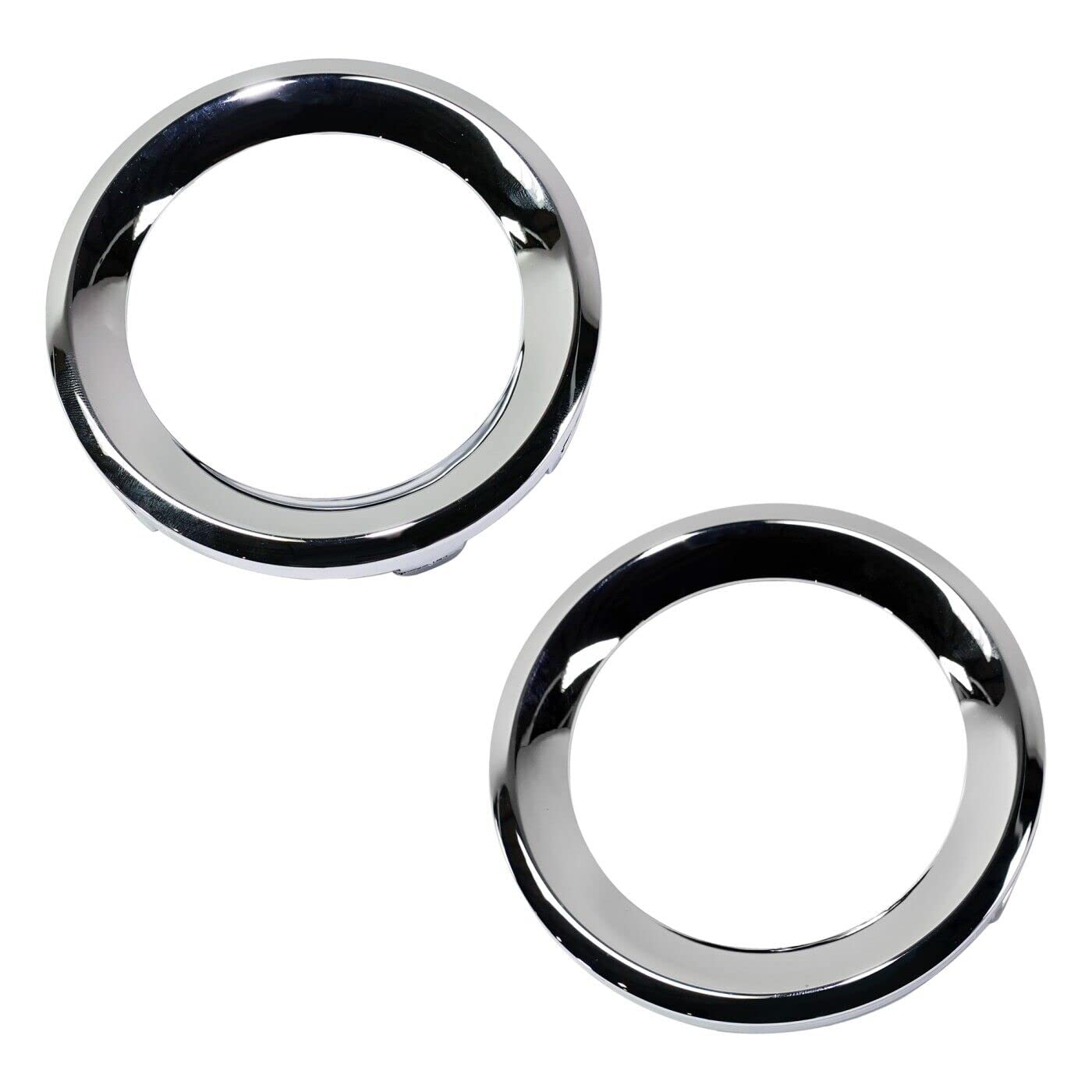 DAT AUTO PARTS Front Right Passenger & Left Driver Side Fog Light Molding Bezel Set Of 2 Replacement For 2019 - 2023 Jeep Renegade Sport Chrome Smo...