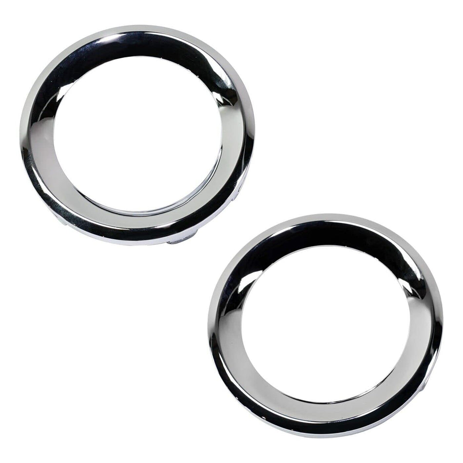 DAT AUTO PARTS Front Right Passenger & Left Driver Side Fog Light Molding Bezel Set Of 2 Replacement For 2019 - 2023 Jeep Renegade Sport Chrome Smo...