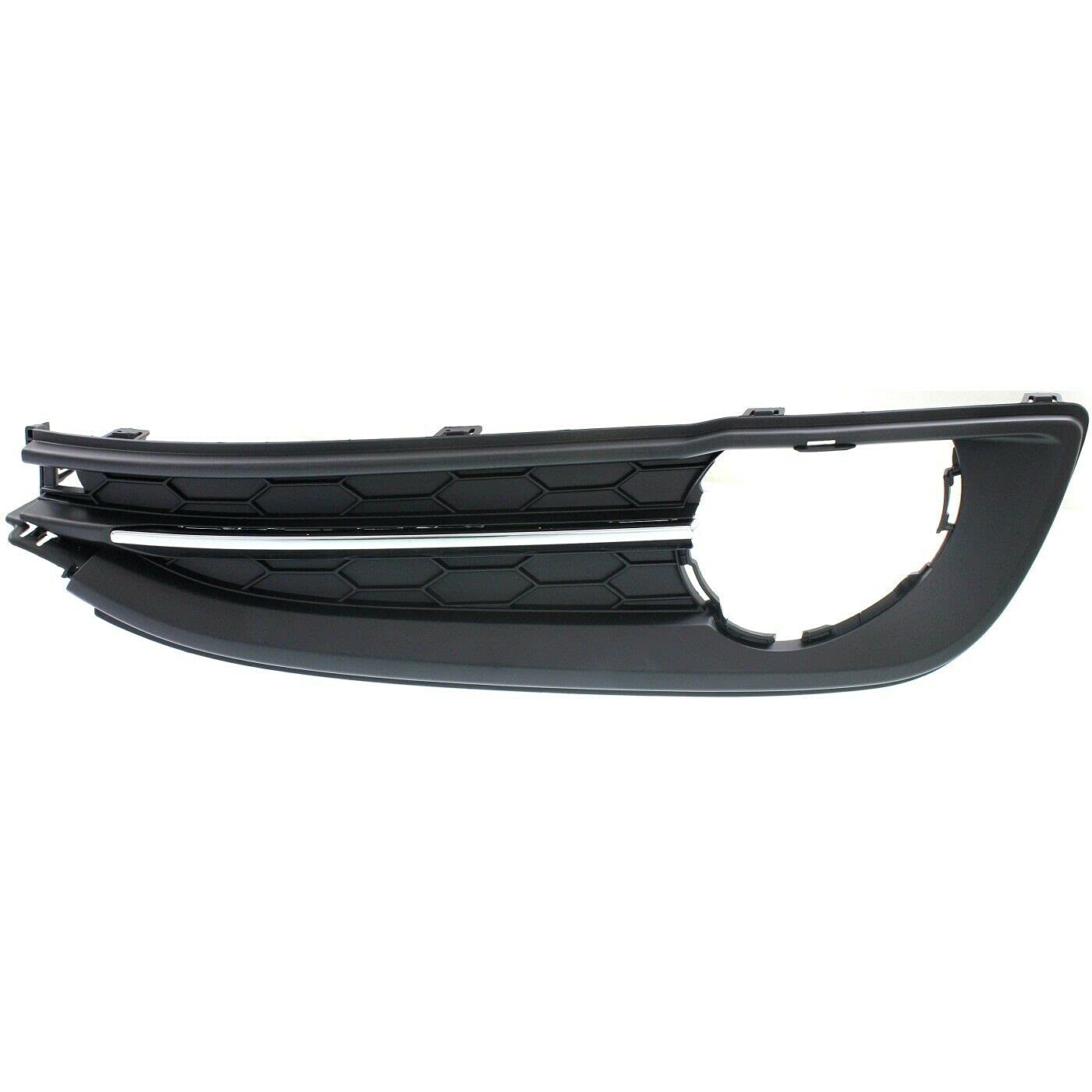DAT AUTO PARTS Front Right Passenger Side Bumper Insert Fog Light Bezel Cover Grille Molding Replacement For 2013 2014 Honda Civic 2.4 Si Sedan Bla...