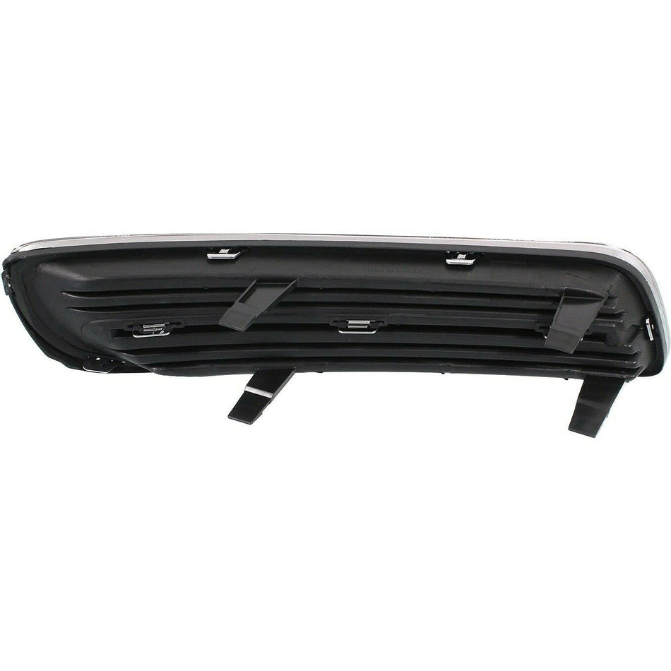 DAT AUTO PARTS Front Left Driver Side Bumper Fog Light Cover Lamp Hole Insert Replacement For 2011-2014 Chrysler 300 Black Textured Plastic with Ch...