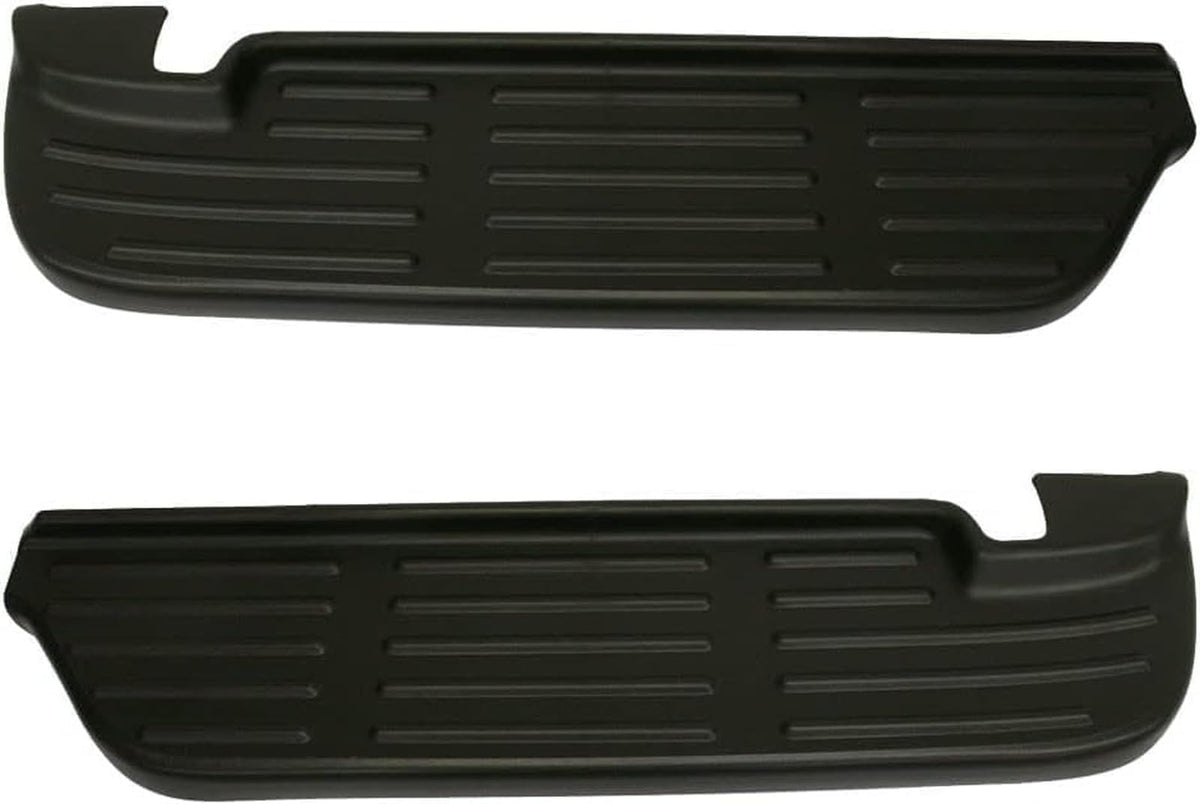 Rear Driver & Passenger Side, SET OF 2, Bumper Step Pad Insert, Fits 1999–2007 Ford Pickup F450 & F550 Superduty Models, Black Plastic Textured Fin...