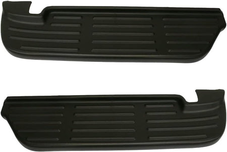 Rear Driver & Passenger Side, SET OF 2, Bumper Step Pad Insert, Fits 1999–2007 Ford Pickup F450 & F550 Superduty Models, Black Plastic Textured Fin...