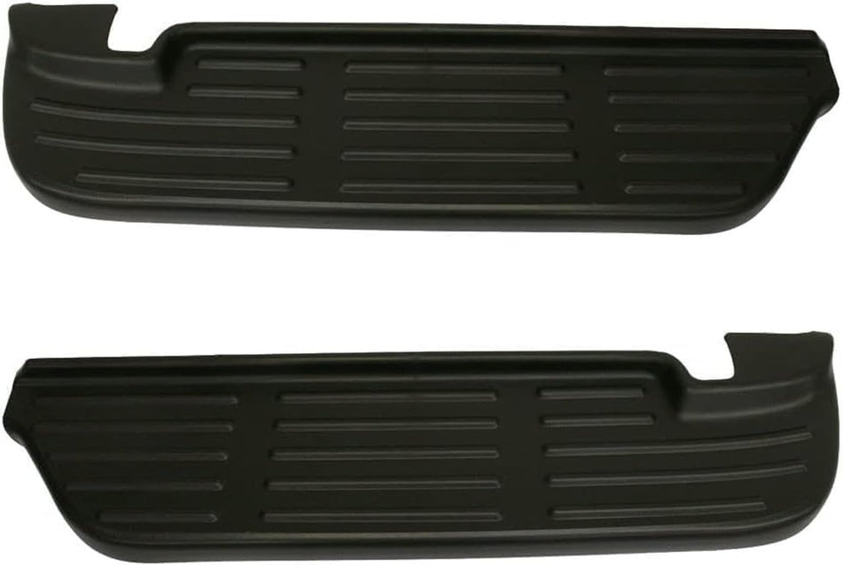 Rear Driver & Passenger Side, SET OF 2, Bumper Step Pad Insert, Fits 1999–2007 Ford Pickup F450 & F550 Superduty Models, Black Plastic Textured Fin...