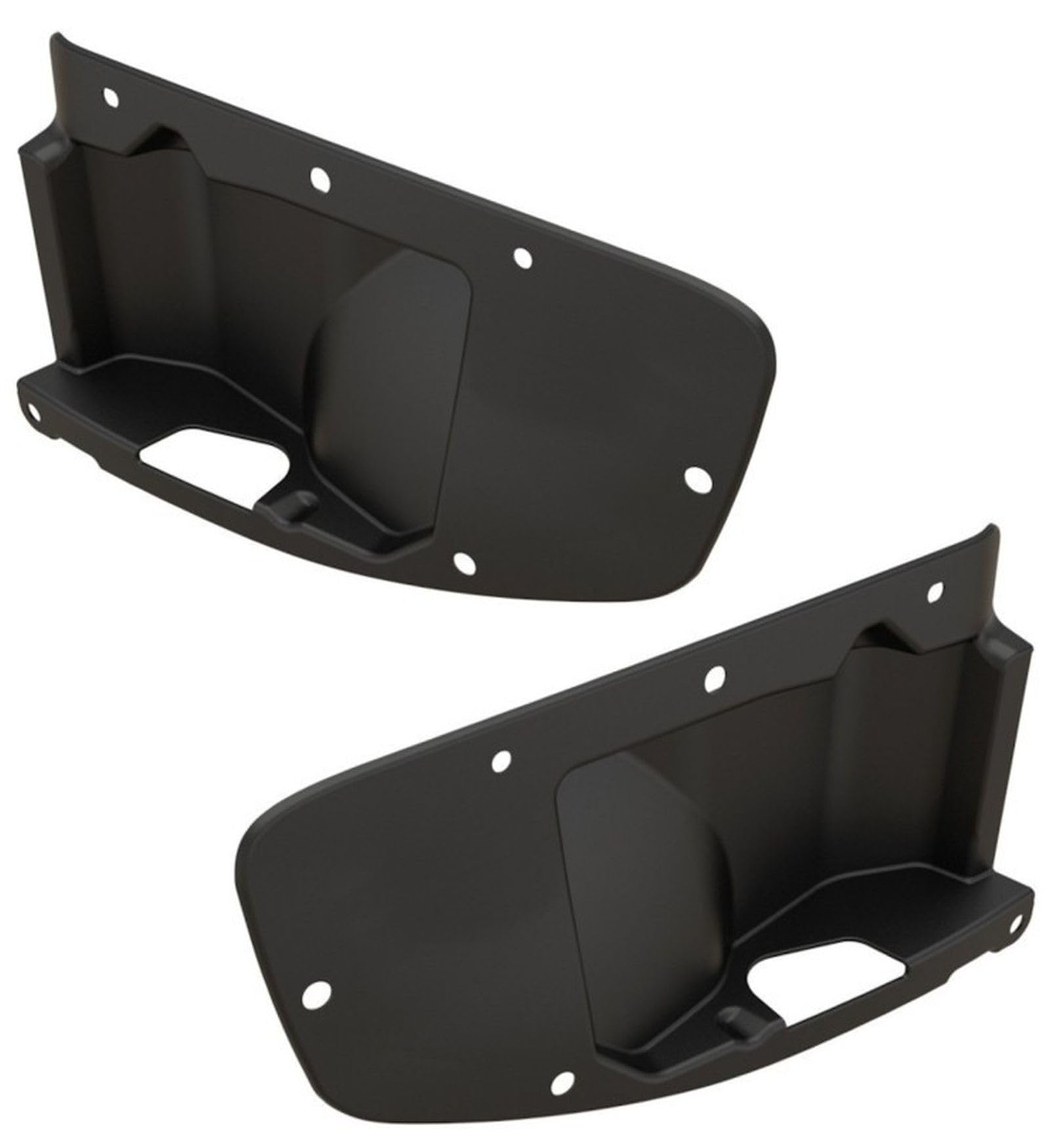 Front Driver & Passenger Side PAIR Black Bumper Grille Insert Closure Panel, Fits 18-26 Jeep Wrangler JL, 20-26 Gladiator For Plastic Bumpers With ...