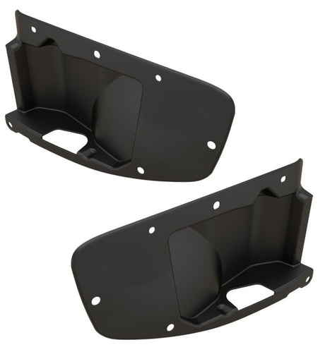 Front Driver & Passenger Side PAIR Black Bumper Grille Insert Closure Panel, Fits 18-26 Jeep Wrangler JL, 20-26 Gladiator For Plastic Bumpers With ...