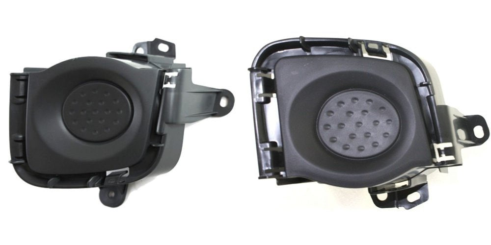 DAT AUTO PARTS Front Right Passenger and Left Driver Side Bumper Fog Light Lamp Hole Cover Set of 2 Replacement for 2010-2011 Toyota Prius Black Te...
