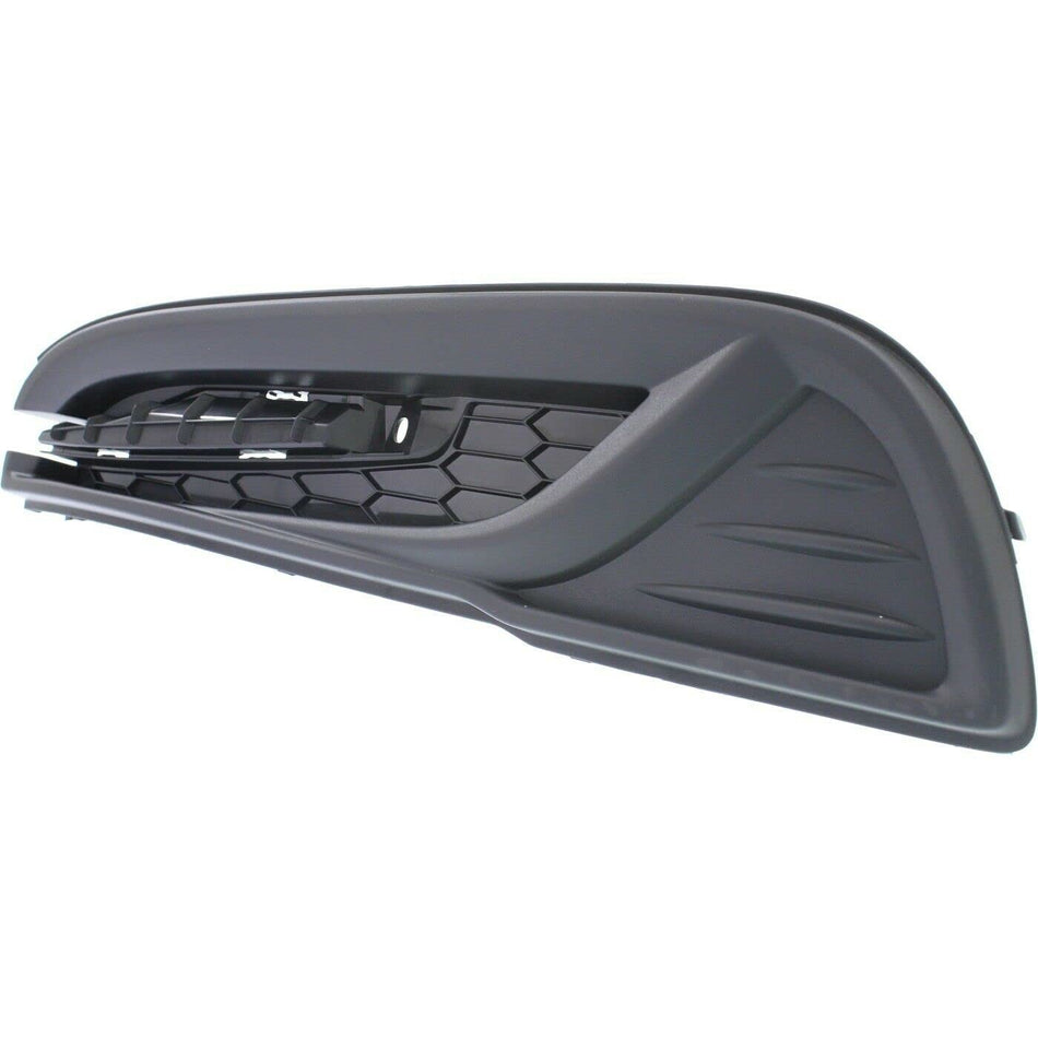 DAT AUTO PARTS Front Left Driver Side Fog Light Hole Lamp Cover Grille Molding Trim Bumper Insert Replacement For 2013 2014 2015 Honda Civic 4 Door...