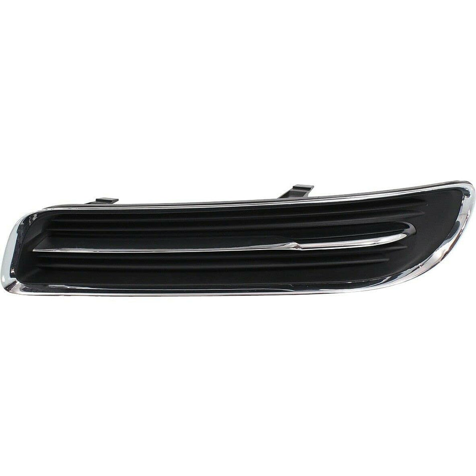 DAT AUTO PARTS Front Left Driver Side Bumper Fog Light Cover Lamp Hole Insert Replacement For 2011-2014 Chrysler 300 Black Textured Plastic with Ch...