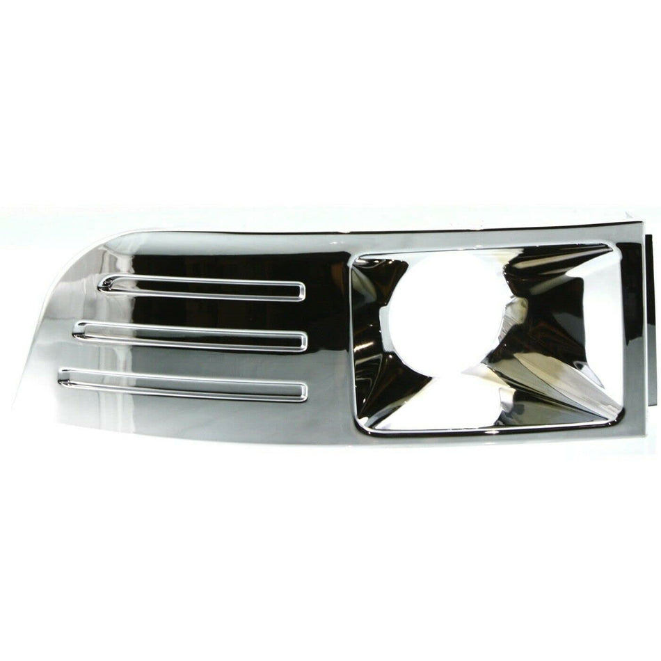 DAT AUTO PARTS Front Left Driver Side Fog Light Bezel Cover Grille Trim Molding Bumper Insert Replacement For 2009 2010 2011 2012 Ford Flex Silver ...