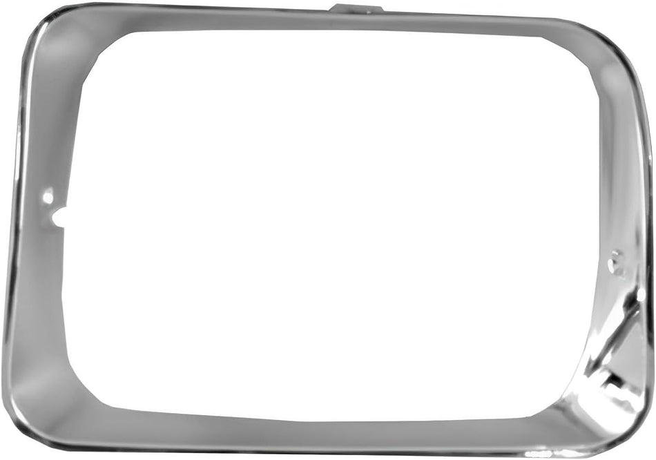 DAT AUTO PARTS Front Left Driver Side Head Light Door Replacement For 1992 1993 Dodge Ramcharger Chrome Headlamp Grille Silver Chrome Made of plast...