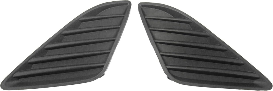 DAT AUTO PARTS Front Right Passenger And Left Driver Side Bumper Fog Light Lamp Hole Cover Set Of 2 Replacement For 2012-2014 Toyota Camry Black Te...