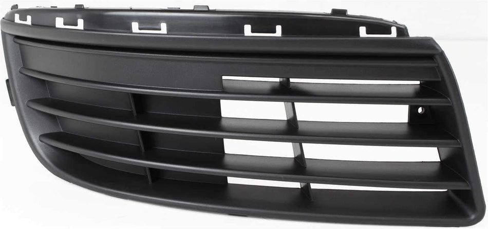 2 Pieces - Front Right Passenger Side Bumper Cover Cover Grille w/ Chrome Trim Replacement for 2005-2010 Volkswagen Jetta Black Molding w/ Chrome I...