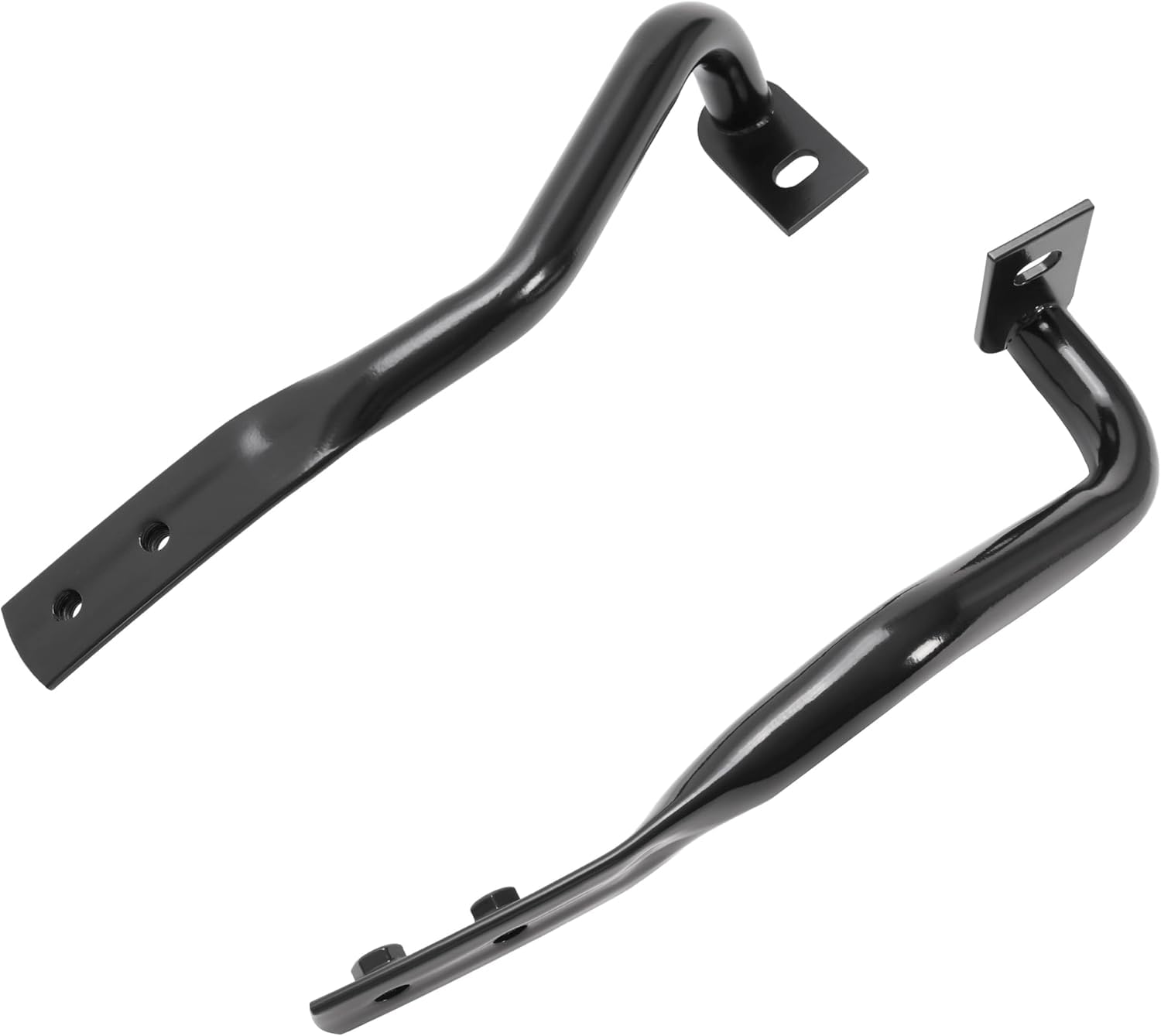 DAT AUTO PARTS Front Right Passenger & Left Driver Side Bumper Face Bar Brace Set Of 2 Replacement For 2007-2013 Chevrolet Silverado 1500 Black Tex...