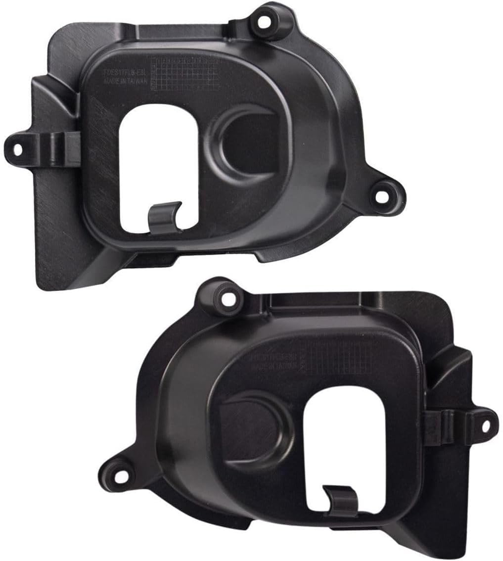 DAT AUTO PARTS Front Left Driver & Right Passenger Set Fog Light Hole Inner Grille Bracket Insert Pair Replacement For 2017-2019 Ford Escape Black ...