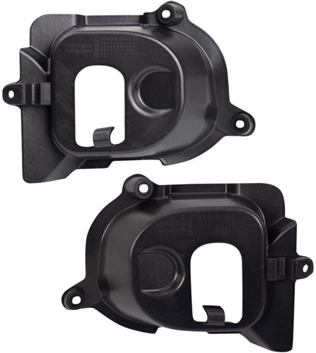 DAT AUTO PARTS Front Left Driver & Right Passenger Set Fog Light Hole Inner Grille Bracket Insert Pair Replacement For 2017-2019 Ford Escape Black ...