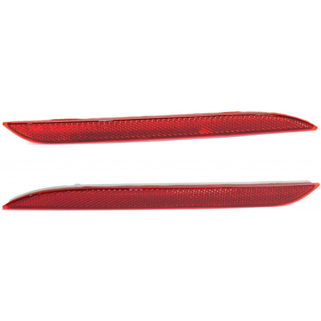 DAT AUTO Rear Left Driver & Right Passenger Side Pair Bumper Cover Marker Light Reflector Lamp Insert Set Of 2 Replacement For 2015-2017 Ford Musta...