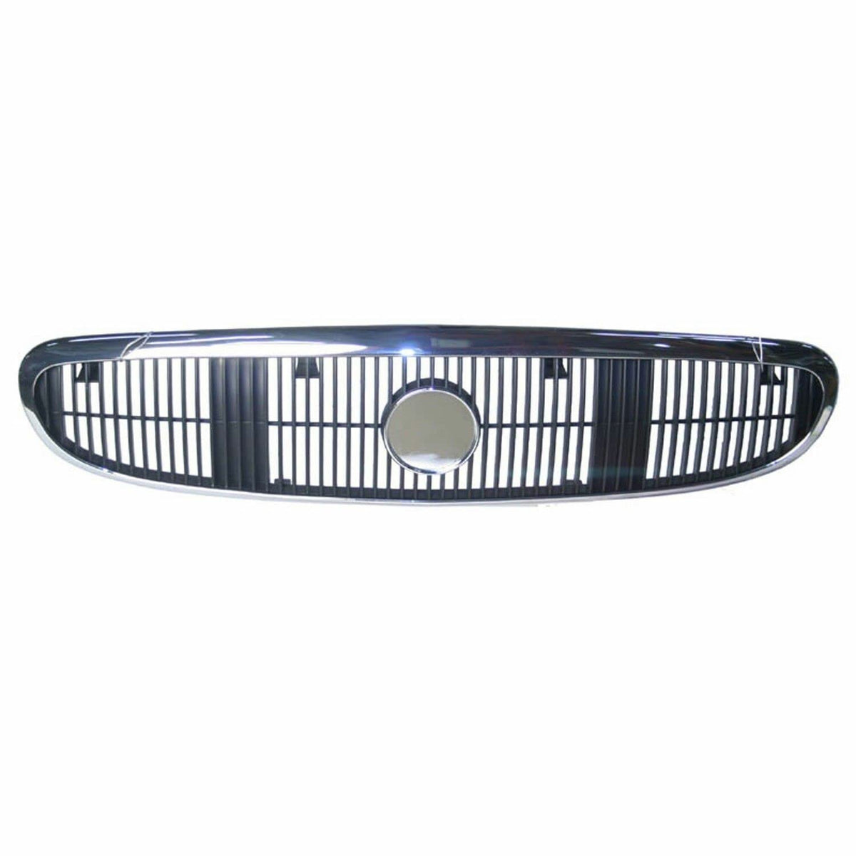 DAT AUTO PARTS Front Bumper Grille Grill Assembly Insert Panel Replacement for 2000-2003 Buick Century Black and Chrome Smooth Durable Plastic GM12...