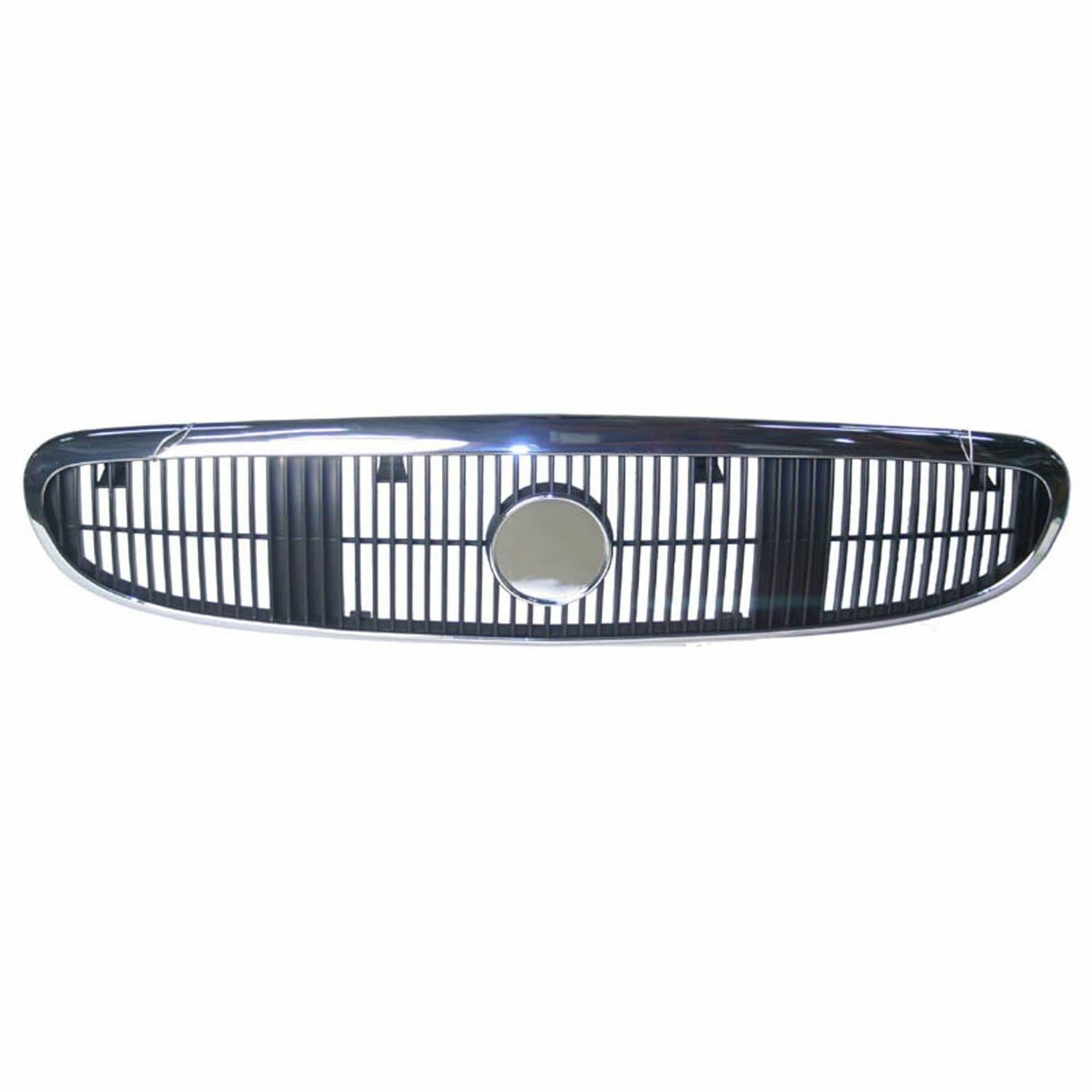 DAT AUTO PARTS Front Bumper Grille Grill Assembly Insert Panel Replacement for 2000-2003 Buick Century Black and Chrome Smooth Durable Plastic GM12...