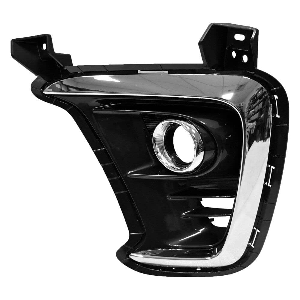DAT AUTO PARTS Front Left Driver Side Fog Light Bumper Cover Bezel Trim Grille Molding Insert Replacement For 2019 - 2020 Kia Sorento Dark Gray Smo...