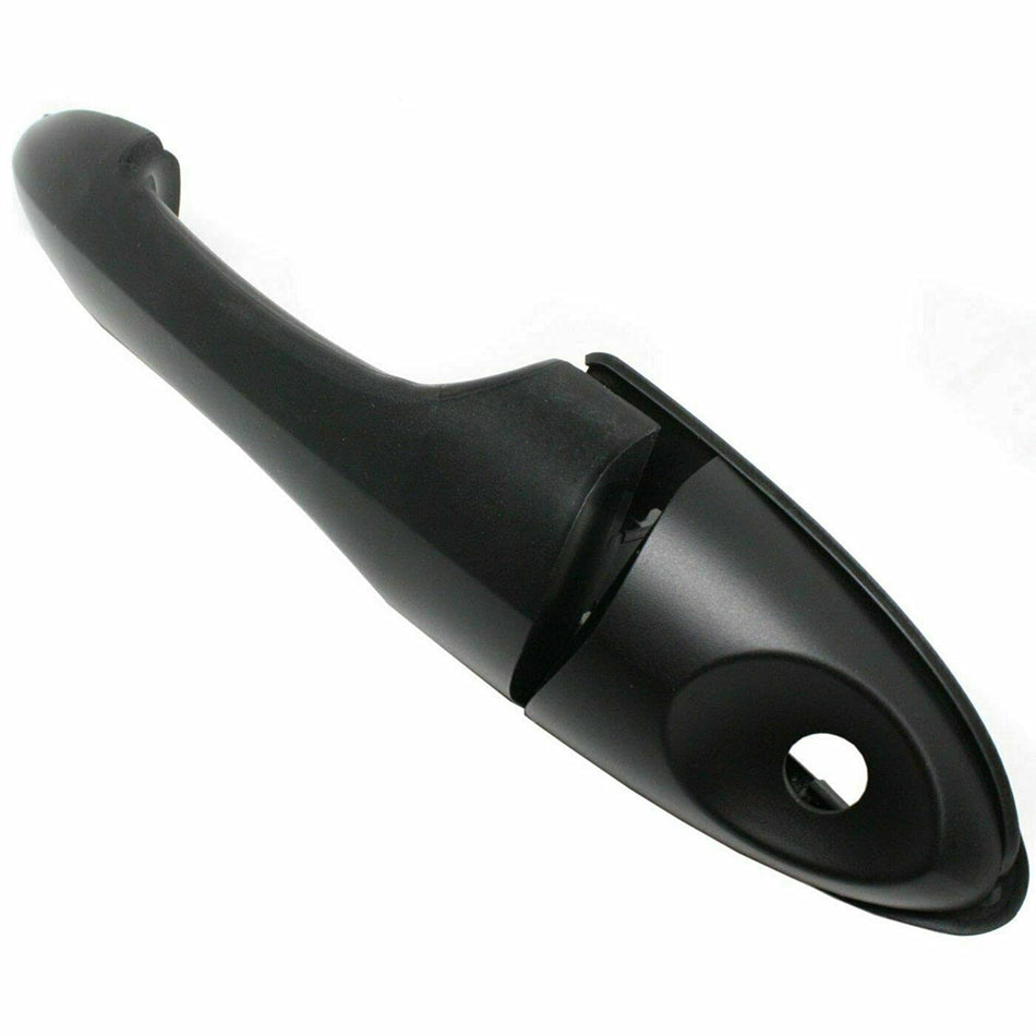 Front Driver or Passenger Side Exterior Door Handle with Key Hole Cap Fits 2000-2007 Ford Focus Escape Mazda Tribute Black Textured FO1310141